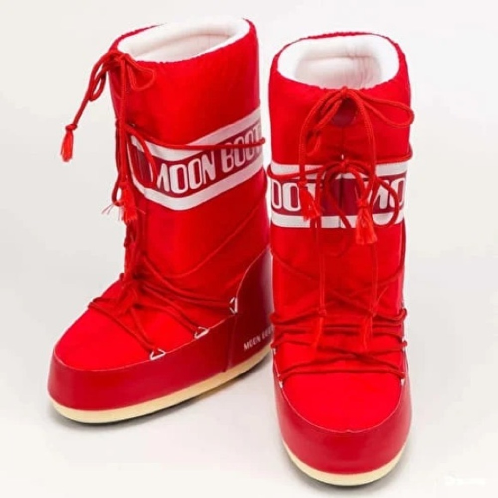 Moon Boot Red Women's Winter Snow Boots